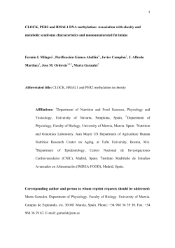 CLOCK, PER2 and BMAL1 DNA methylation: Association with