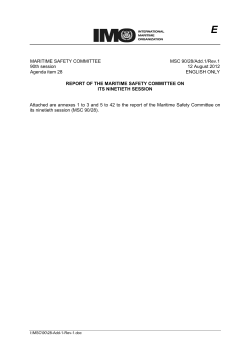 MARITIME SAFETY COMMITTEE 90th session Agenda item 28