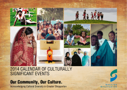 2014 CAlenDAr of CulturAlly SiGnifiCAnt eventS
