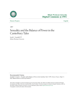 Sexuality and the Balance of Power in the Canterbury Tales