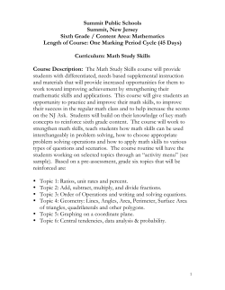 Math/Study Skills - Summit Public Schools