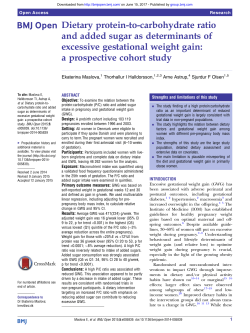 Dietary protein-to-carbohydrate ratio and added sugar as