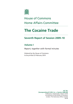 The Cocaine Trade - Publications.parliament.uk