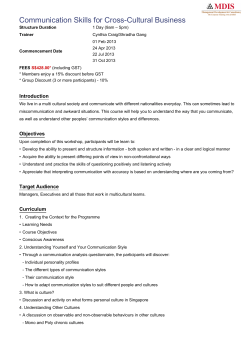 Communication Skills for Cross-Cultural Business