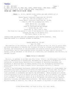 Gun Control Act of 1968, Senate Report No. 90