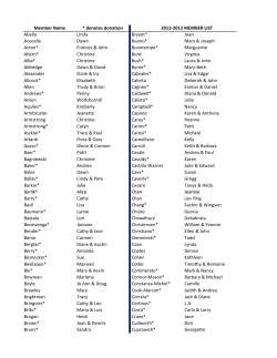 Member List - Cranford High School