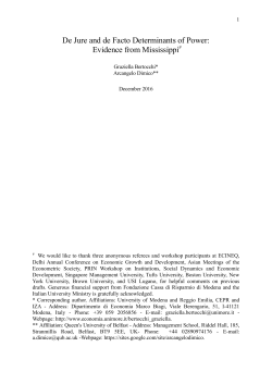 De Jure and de Facto Determinants of Power