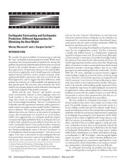 Earthquake forecasting and earthquake prediction