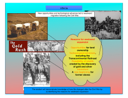 USII.3a Reasons for westward expansion Opportunities for land