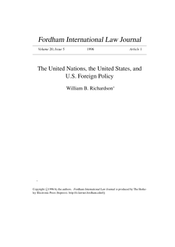 The United Nations, the United States, and U.S. Foreign Policy