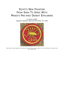 egypt`s new frontier from siwa to sinai with maadi`s pre