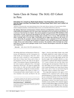 Santa Clara de Nanay: The MAL-ED Cohort in Peru