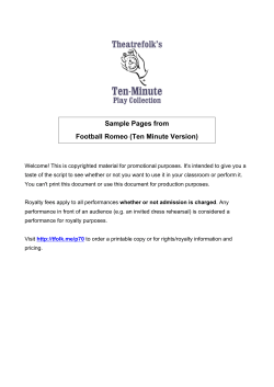 Sample Pages from Football Romeo (Ten Minute