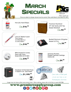 march specials - Premier Supply Group