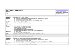 The Tudors (1485 -1603)