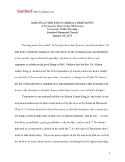 MLK`s Liberal Christianity