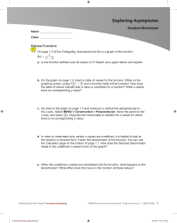 Exploring Asymptotes - TI Education