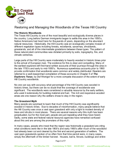Hill Country Woodlands - Hill Country Land Trust