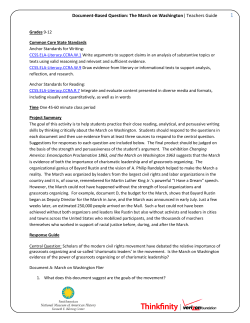 Document-Based Question: The March on Washington