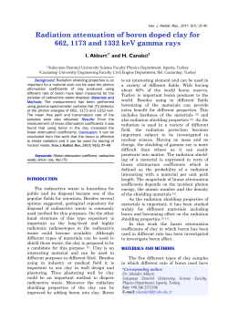 Radiation attenuation of boron doped clay for 662, 1173 and 1332