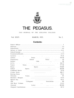 Pegasus March 1933 - The Geelong College Heritage Guide