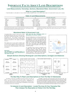 important facts about land descriptions