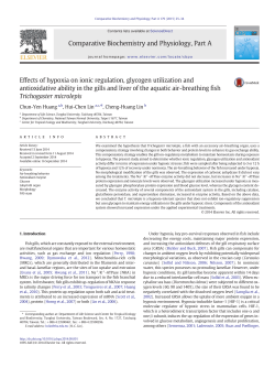 Effects of hypoxia on ionic regulation, glycogen utilization and