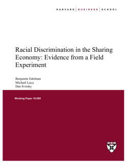 Racial Discrimination in the Sharing Economy