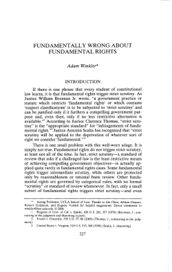 FUNDAMENTALLY WRONG ABOUT FUNDAMENTAL RIGHTS