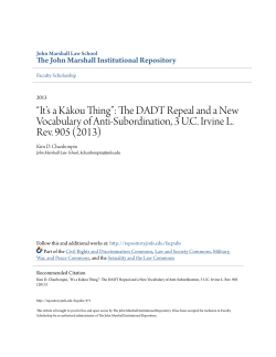The DADT Repeal and a New Vocabulary of Anti