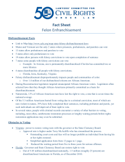 Fact Sheet Felon Enfranchisement