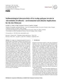 Sedimentological characteristics of ice-wedge polygon