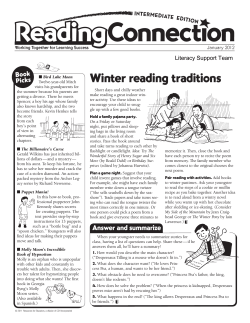 January Reading Connection