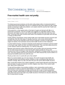 Free-market health care not pretty