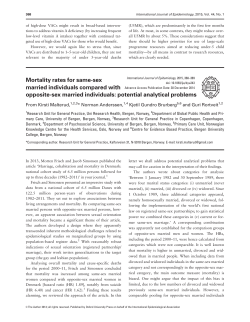 Mortality rates for same-sex married individuals