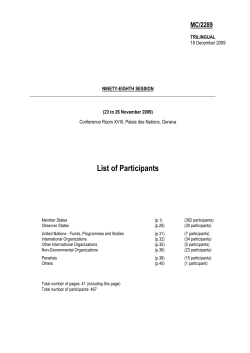 MC/2289 - Governing Bodies - International Organization for Migration