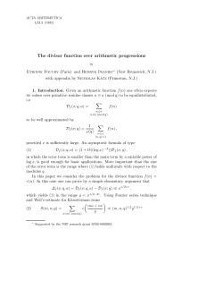 The divisor function over arithmetic progressions