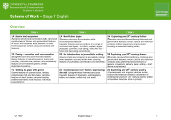RIS Scheme of Work English Year 7