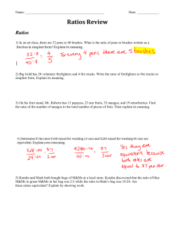 Ratios Review