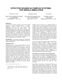 effective sounds in complex systems: the arkola