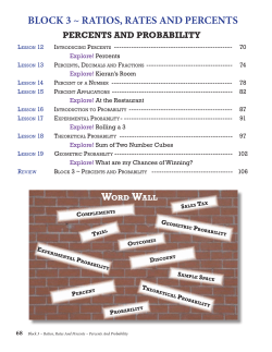 BLoCK 3 ~ rAtIos, rAtes And PerCents
