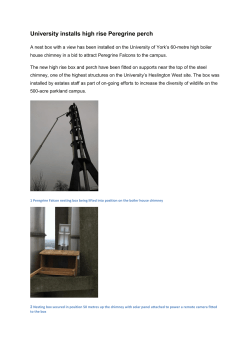 University installs high rise Peregrine perch