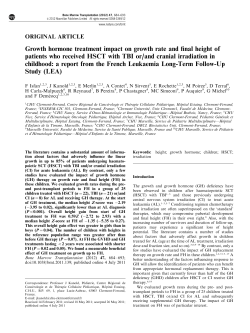 Growth hormone treatment impact on growth rate and final height of
