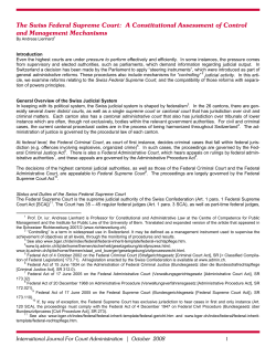 The Swiss Federal Supreme Court - The International Association
