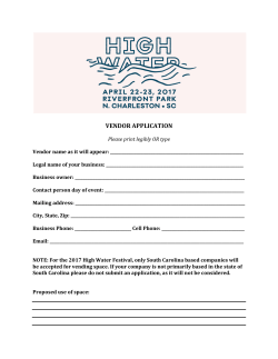 vendor application - High Water Festival