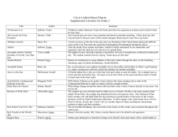 Supplemental Reading Lists - Weldon Elementary