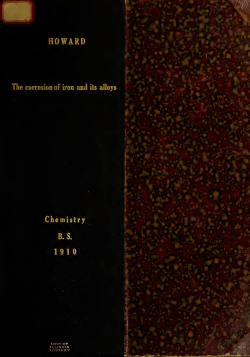 The corrosion of iron and its alloys