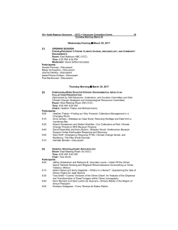 Final Program - Society for American Archaeology