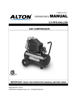 air compressor 2.5 hp/6-gallon operator`s manual