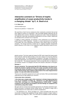 Interactive comment on &ldquo;Drivers of trophic amplification of ocean